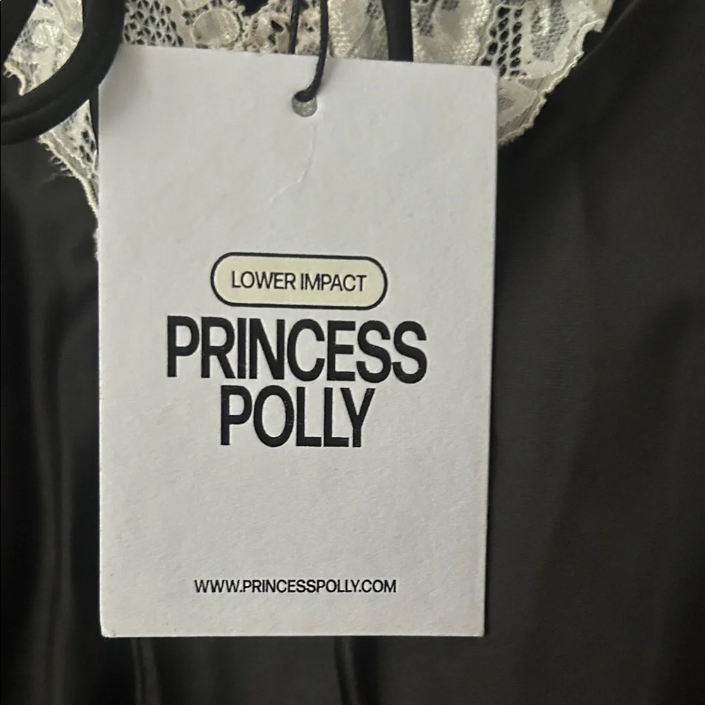 NWT Black and Cream Lace Maxi Dress - Picture 9 of 10